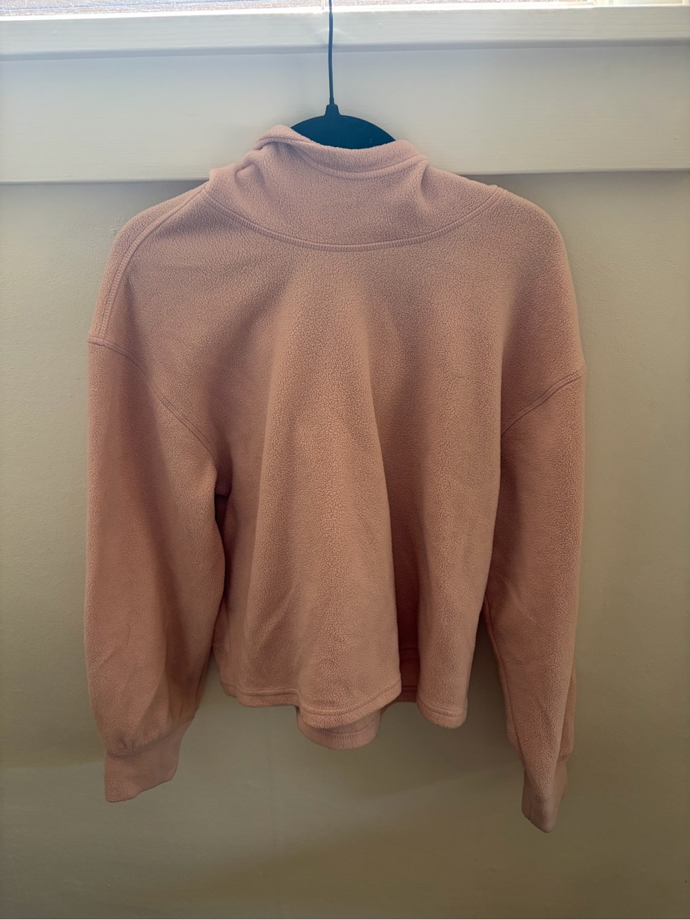 Pink fleece sweatshirt with cowl neck, size XL (14-16) #cozy #loungewear